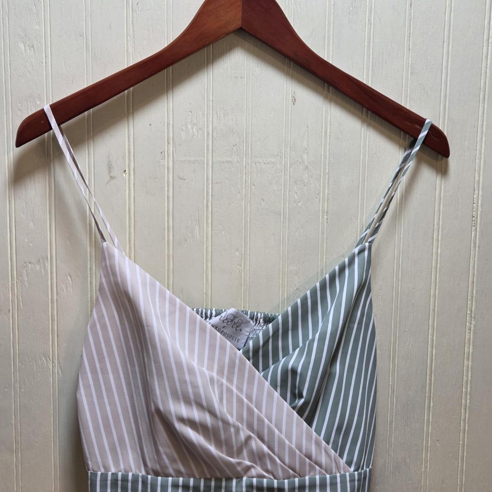 Mare Mare X Anthropologie Tank Top Womens XS‎ Multicolor Stripe V Neck Wrap